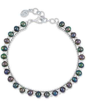 Dower & Hall Peacock Freshwater Timeless Pearl Bracelet - Metallic
