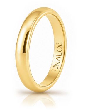 Unaloe Classic Smooth Sterling Band With Plating - Metallic