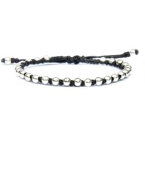 Harbour Uk Minimalist Bead Rope Friendship Bracelet - Black