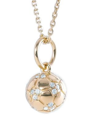 Hye Jane Jewelry Beckham Soccer Charm Necklace - Metallic