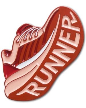 Make Heads Turn Enamel Pin Runner Shoe - Red