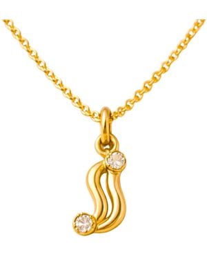 Lily Flo Jewellery Almost Went The Other Way Diamond Necklace - Metallic