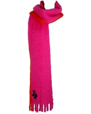 The Extreme Collection Mohair Bicolour Scarf Paxton Fuchsia - Pink