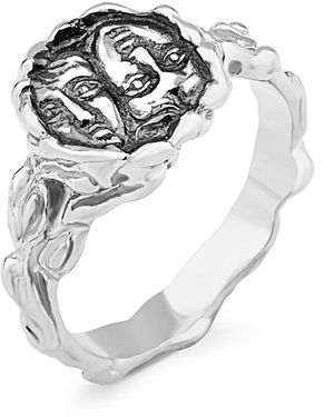 Ece London The Faces Ring Ii - White