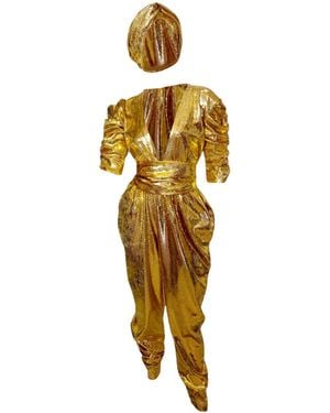 Julia Clancey Olivia Snakeskin Jumpsuit - Metallic