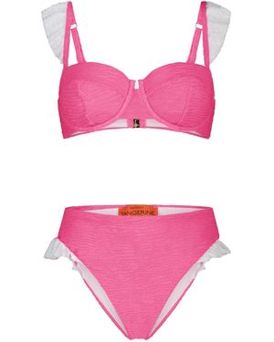 Maison Tangerine Capri Barbie Crinkle Bikini - Pink