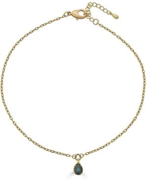 Loni Paul Jewelry Labradorite Prong Pendant Necklace - Metallic