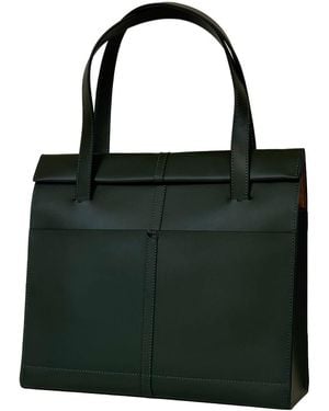godi. The Roon Top Handle Leather Bag - Black