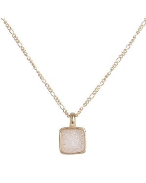 Marcia Moran Boxie Square Druzy Necklace - Metallic