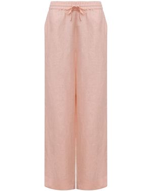 Nokaya Linen Spirit Trousers Peach Powder - Pink