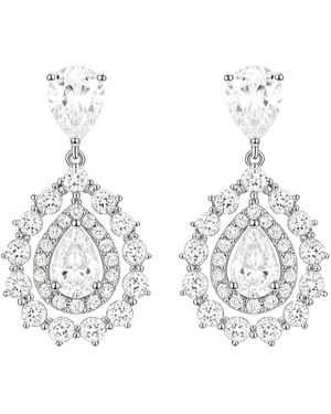Maison De Gala Pear Halo Drop Earrings - Metallic