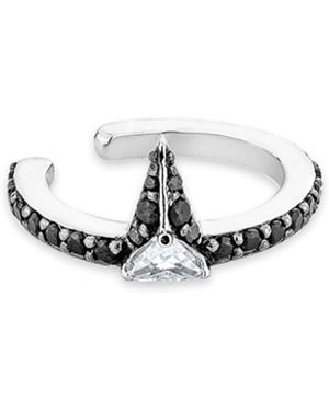 SALLY SKOUFIS Urge Ear Cuff With Made Cz Diamond - White