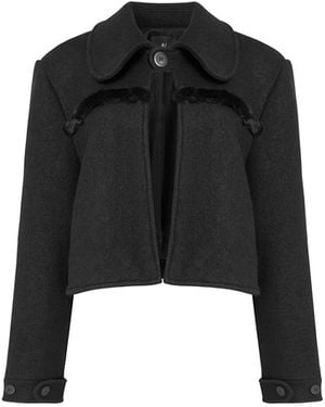 Audrey Vallens Venus Boiled Wool Jacket - Black