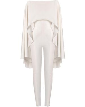 Sanctumum Oleon Cape Jumpsuit - White