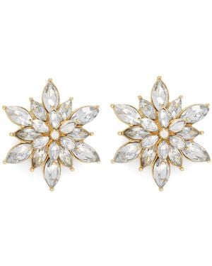 Hzmer Jewelry Snowflake Shimmer Earrings - Metallic