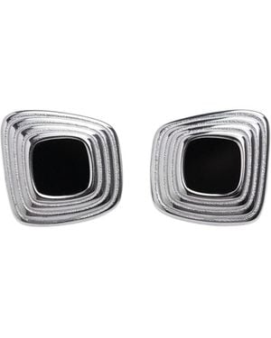 Miss Cecilia Frame Noir Studs - Black