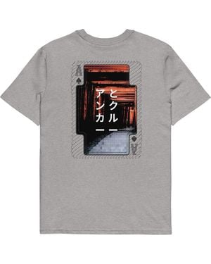 Anchor and Crew Heather Four Japan Gurafiku Organic Cotton T-Shirt - Grey