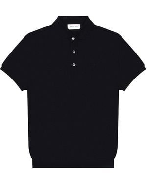 PLACE OF ELMS Amalfi Short Sleeve Polo - Black