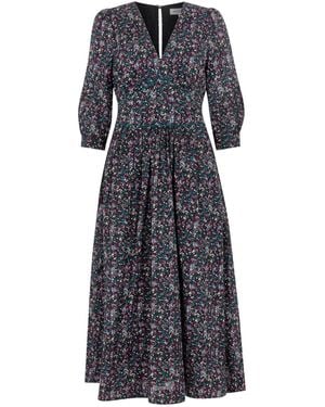 Emily and Fin Midnight Ditsy Floral Dress - Blue