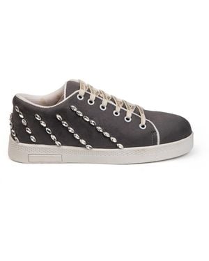Rettrose Ivy Luxury Suede Handmade Embellished Tennis Shoe - Black
