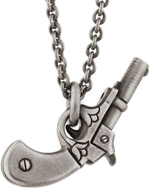 Snake Bones Gun Pendant - Metallic