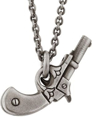 Snake Bones Gun Pendant - Metallic
