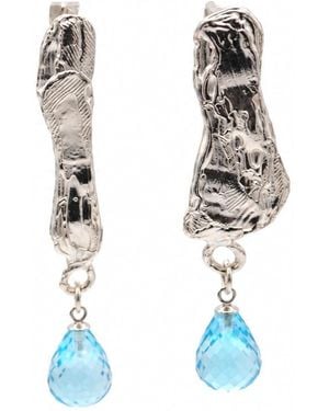 De Roms The Aurora Molten Topaz Drop Earrings - Blue