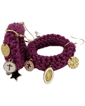 Hilo De Mar Drop Earrings - Purple