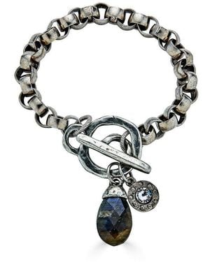 Loni Paul Jewelry Labradorite & Crystal Charm Bracelet - Black