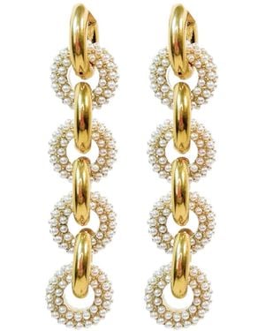 Vicky&Nico Bridal Pearl Harmony Drop Earrings - Metallic