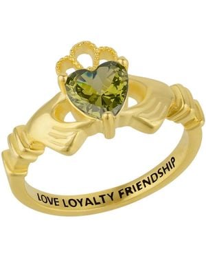Spero London Sterling Irish Mystic Claddagh Ring - Metallic