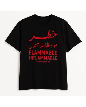 Born in Exile Graphic Organic Cotton T-Shirt - Black