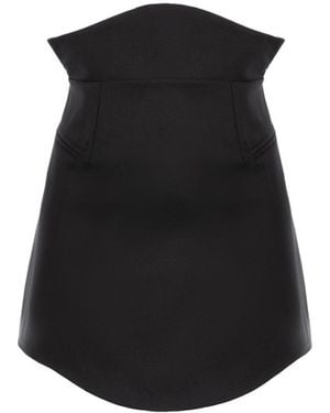 AVENUE No.29 Mini Skirt With Rounded Hemline - Black