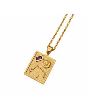 Cier Aries Zodiac Necklace - Metallic