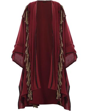Zhenabia Sidra Poncho - Red