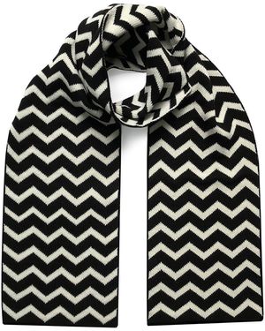 INGMARSON Chevron Wool & Cashmere Scarf - Black