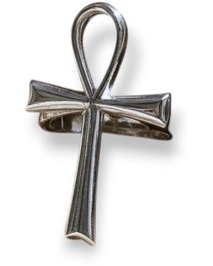 Oriaku Studio Senou Adjustable Ankh Ring - Metallic