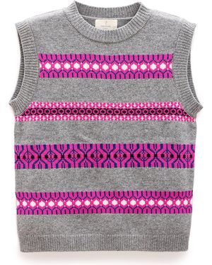 Peraluna Simone Jaquard Knit Vest - Pink
