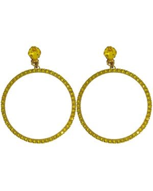 Vickisarge The Large Hoop Earrings - Yellow