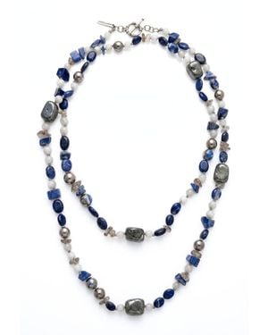Jaredjamin Lorelei Beaded Gemstone Necklace - Blue