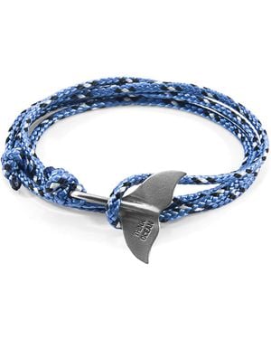 Anchor and Crew Think Ocean Big Whale & Rope Bracelet - Blue