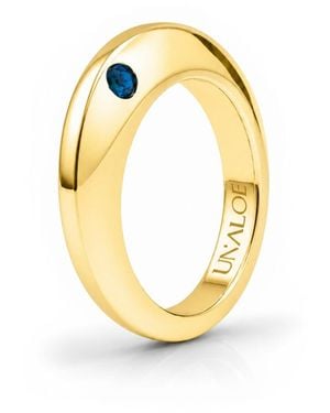 Unaloe Quartz Band Ring – -Plated Sterling - Metallic