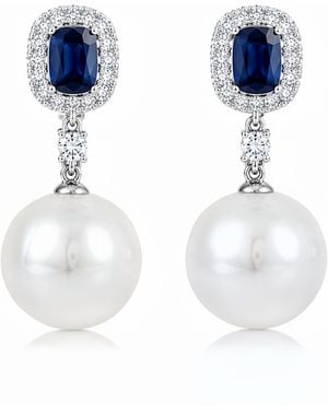 Ninemoo Royal Pearl Earrings - Blue