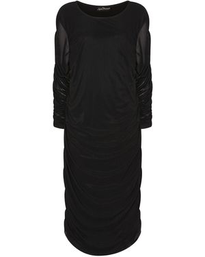 Sylvia Piechulla Boudicca Ruched Midi Dress - Black