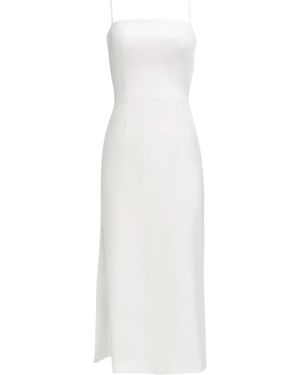 Nomi Fame Amara Crepe Satin Midi Dress With Adjustable Straps - White