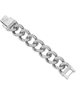 Arte Madrid Pet It On Cuban Chain Choker Necklace Extender - Metallic