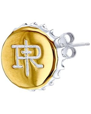 True Rocks 2 Tone Bottle Top Stud - Metallic