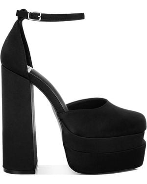 Rag & Co Martini Sky High Platform Sandals By Rag & Co - Black