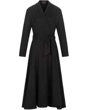 Marianna Déri Knitted Wrap Dress - Black