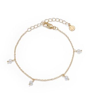 Jovonna London Kendra Pearl Drop Bracelet - Metallic